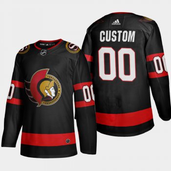 Ottawa Senators Custom Men's Adidas 2020-21 Authentic Player Home Stitched NHL Jersey Black