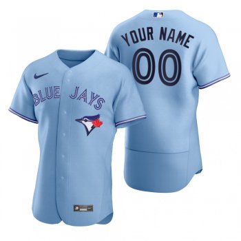 Men's Toronto Blue Jays Custom Nike Light Blue Stitched MLB Flex Base Jersey