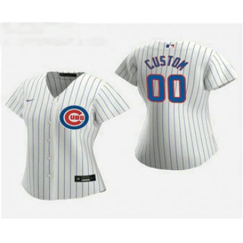 Women's Custom Chicago Cubs 2020 White Home Nike Jersey