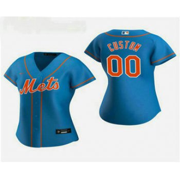 Women's Custom New York Mets 2020 Royal Alternate Nike Jersey