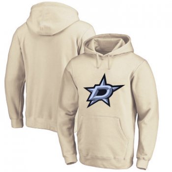 Dallas Stars Cream Men's Customized All Stitched Pullover Hoodie