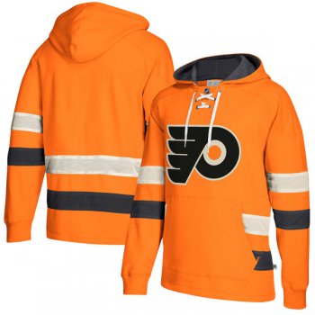 NHL Philadelphia Flyers Orange Men's Customized All Stitched Hooded Sweatshirt