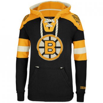 Bruins Black CCM Men's Customized All Stitched Sweatshirt