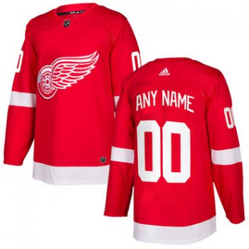 Custom Men's Detroit Red Wings Red Home 2017-2018 adidas Hockey Stitched NHL Jersey