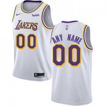 Men's Los Angeles Lakers Authentic White Association Edition Nike NBA Customized Jersey