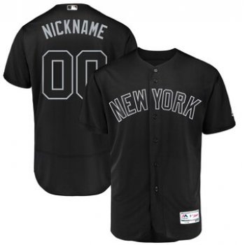 New York Yankees Majestic 2019 Players' Weekend Flex Base Authentic Roster Custom Black Jersey