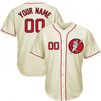 Nationals Cream Men's Customized Cool Base New Design Jersey
