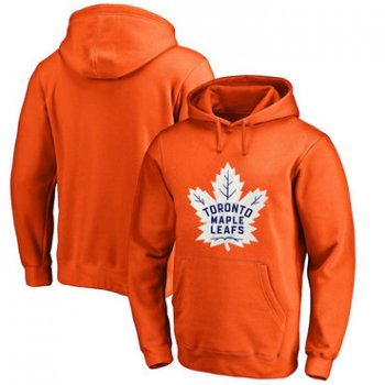Toronto Maple Leafs Orange Men's Customized All Stitched Pullover Hoodie