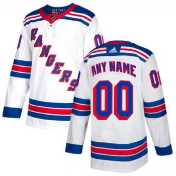 Men's New York Rangers adidas White Authentic Custom Jersey