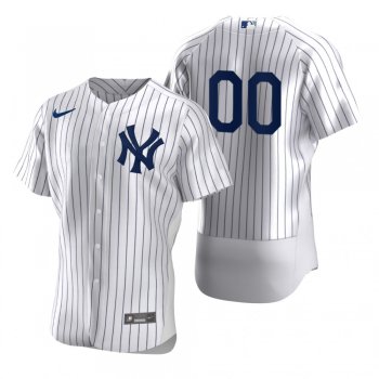 Men's New York Yankees Custom Nike White 2020 Stitched MLB Flex Base Jersey