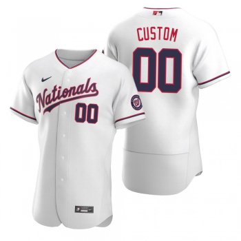 Men's Washington Nationals Custom Nike White Stitched MLB Flex Base Jersey