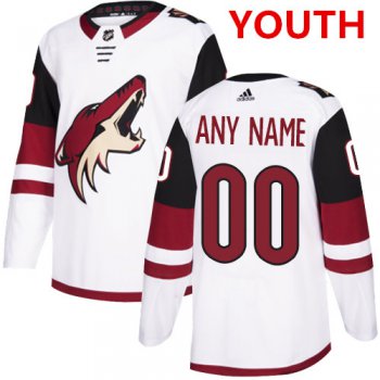 Youth Adidas Arizona Coyotes NHL Authentic White Customized Jersey