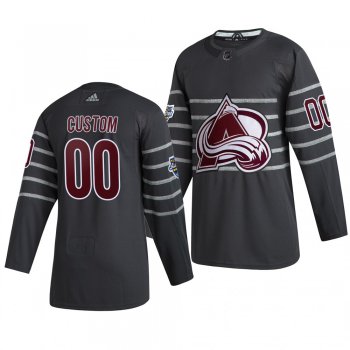 Men's 2020 NHL All-Star Game Colorado Avalanche Custom Authentic adidas Gray Jersey