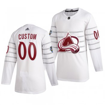 Men's 2020 NHL All-Star Game Colorado Avalanche Custom Authentic adidas White Jersey