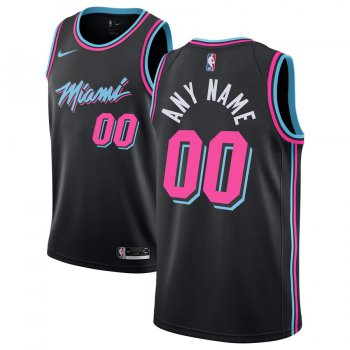 Men's Miami Heat Nike Black 2018-19 Swingman Custom City Edition Jersey