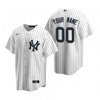 Men's New York Yankees Custom Nike White Stitched MLB Cool Base Home Jersey
