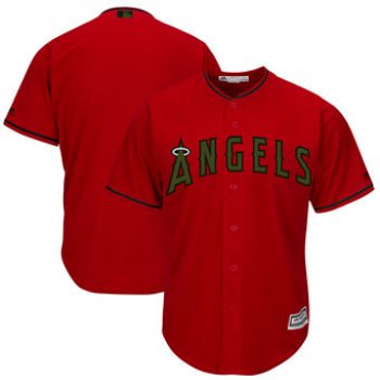 Men's Los Angeles Angels Majestic Scarlet 2018 Memorial Day Cool Base Team Custom Jersey