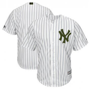 Men's New York Yankees Majestic White 2018 Memorial Day Cool Base Team Custom Jersey