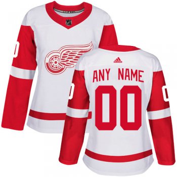 Women's Adidas Detroit Red Wings NHL Authentic White Customized Jersey