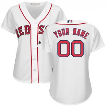 Women's Boston Red Sox Majestic White Home Cool Base Custom Jersey