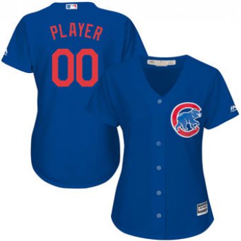 Women's Chicago Cubs Majestic Royal Alternate Cool Base Custom Jersey