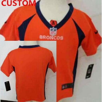 Nike Denver Broncos Custom Orange Toddlers Jersey