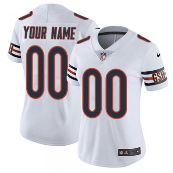 Women's Nike Chicago Bears Road White Customized Vapor Untouchable Player Limited Jersey
