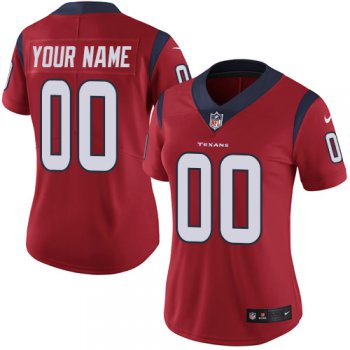 Women's Nike Houston Texans Red Customized Vapor Untouchable Player Limited Jersey