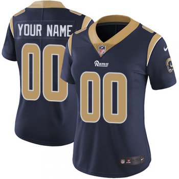 Women's Nike Los Angeles Rams Navy Customized Vapor Untouchable Player Limited NFL Jersey