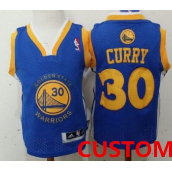 Custom Golden State Warriors Blue Toddlers Jersey