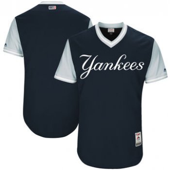 Custom Men's New York Yankees Majestic Navy 2017 Players Weekend Authentic Team Jersey