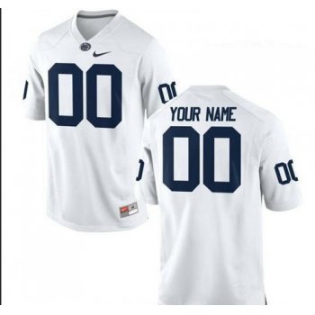 Custom Men's Penn State Nittany Lions Nike White Limited Football Jersey