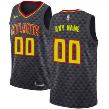 Men's Atlanta Hawks Nike Black Swingman Custom Icon Edition Jersey