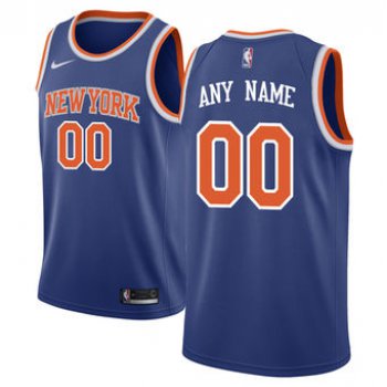 Men's New York Knicks Nike Blue Swingman Custom Icon Edition Jersey
