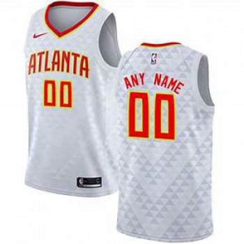 Men's Nike Atlanta Hawks Nike White Swingman Custom Icon Edition Jersey