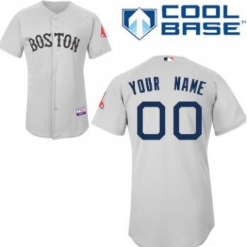Men's Boston Red Sox Customized Gray Jersey