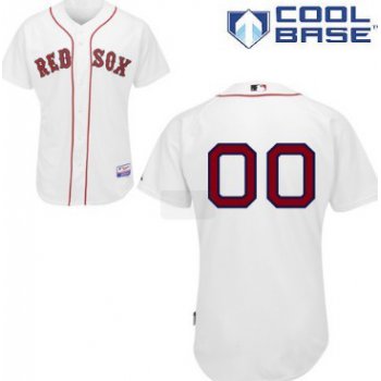 Men's Boston Red Sox Customized White Jersey