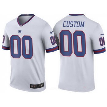 Youth New York Giants White Custom Color Rush Legend NFL Nike Limited Jersey