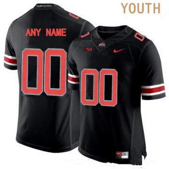 Youth Ohio State Buckeyes Custom College Football Nike Limited Jersey - Lights Black Out