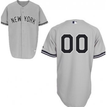 Men's New York Yankees Customized Gray Jersey