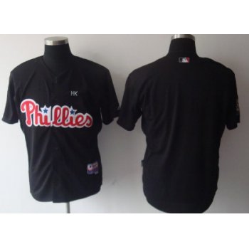 Men's Philadelphia Phillies Customized Black Jersey
