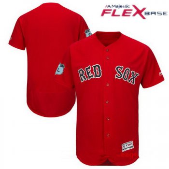 Men's Boston Red Sox Majestic Scarlet Red 2017 Spring Training Authentic Flex Base Stitched MLB Custom Jersey