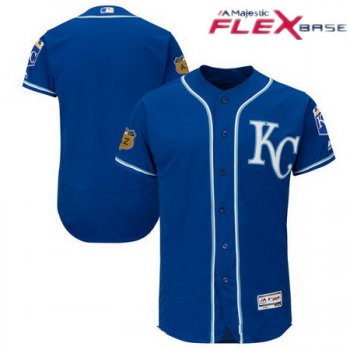 Men's Kansas City Royal Majestic Royal Blue 2017 Spring Training Authentic Flex Base Stitched MLB Custom Jersey