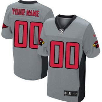 Men's Nike Arizona Cardinals Customized Gray Shadow Elite Jersey