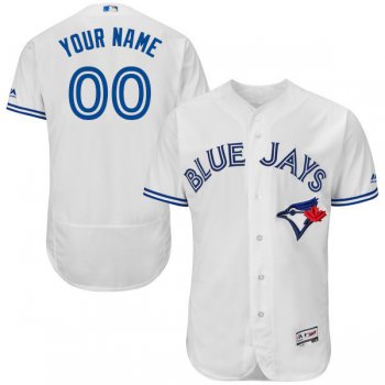 Mens Toronto Blue Jays White Customized Flexbase Majestic MLB Collection Jersey