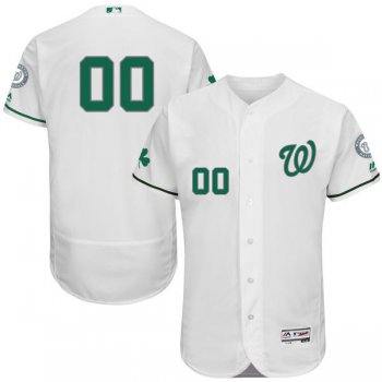 Mens Washington Nationals White Celtic Customized Flexbase Majestic MLB Collection Jersey