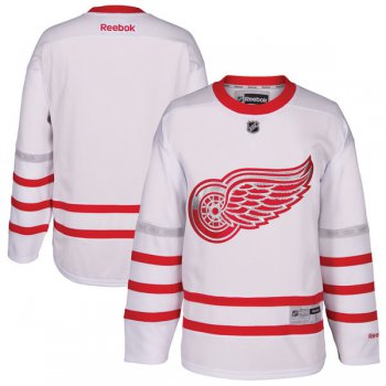 Men's Detroit Red Wings Custom White 2017 Centennial Classic Stitched Reebok Hockey Jersey