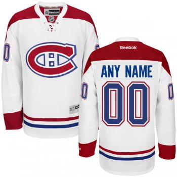 Youth Montreal Canadiens White Away Custom Stitched NHL 2016 Reebok Hockey Jersey