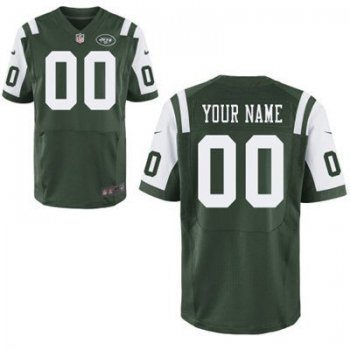 Men's New York Jets Nike Green Customized 2014 Elite Jersey