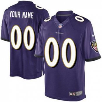 Youth Nike Baltimore Ravens Customized 2013 Purple Game Jersey